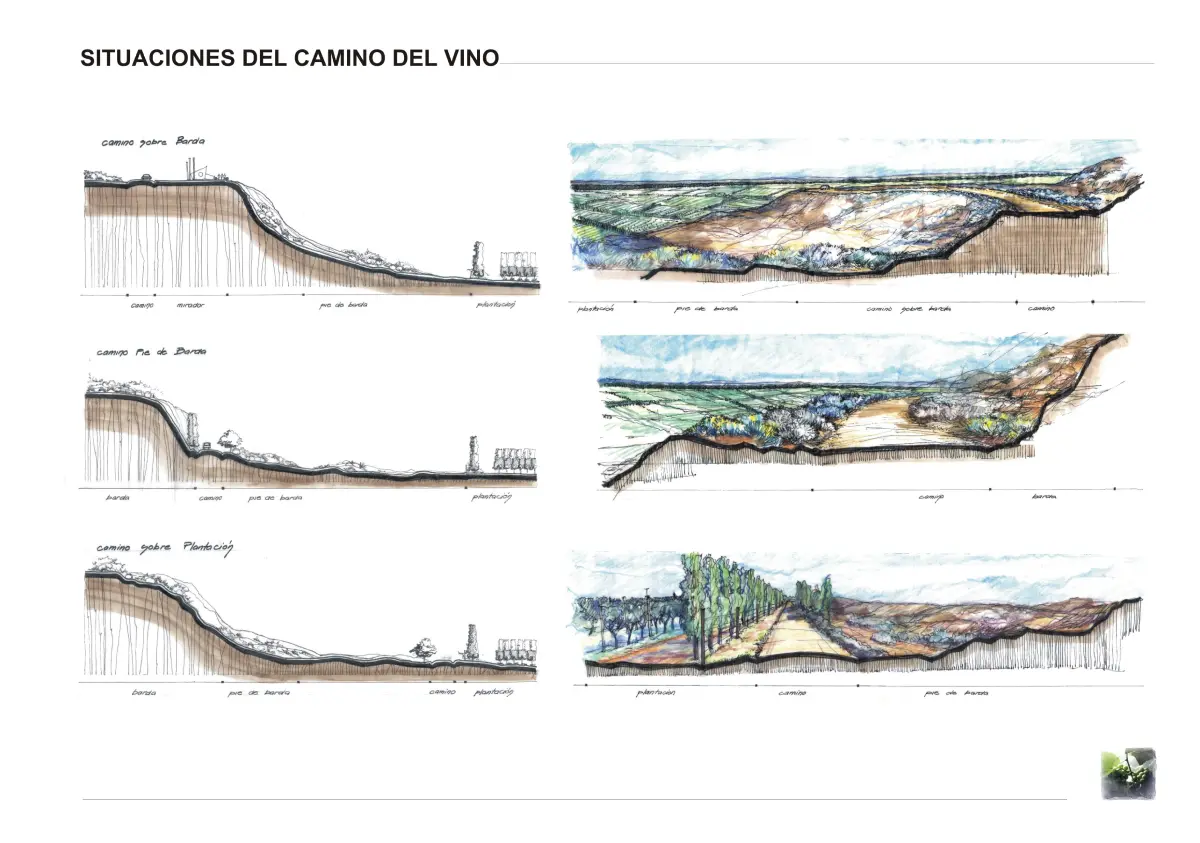 A series of drawings showing different stages in the process of construction.