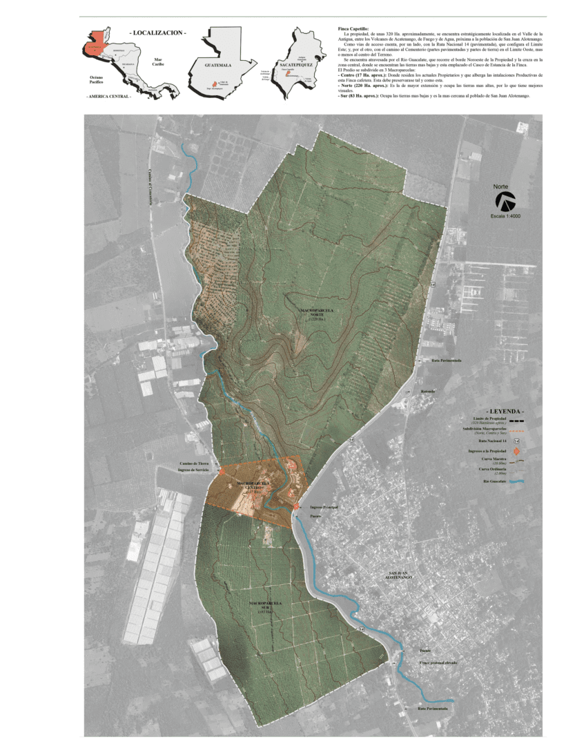 A map of the area with a green and brown color scheme.