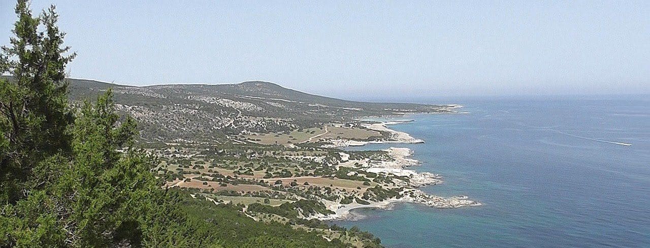A view of the ocean from above.