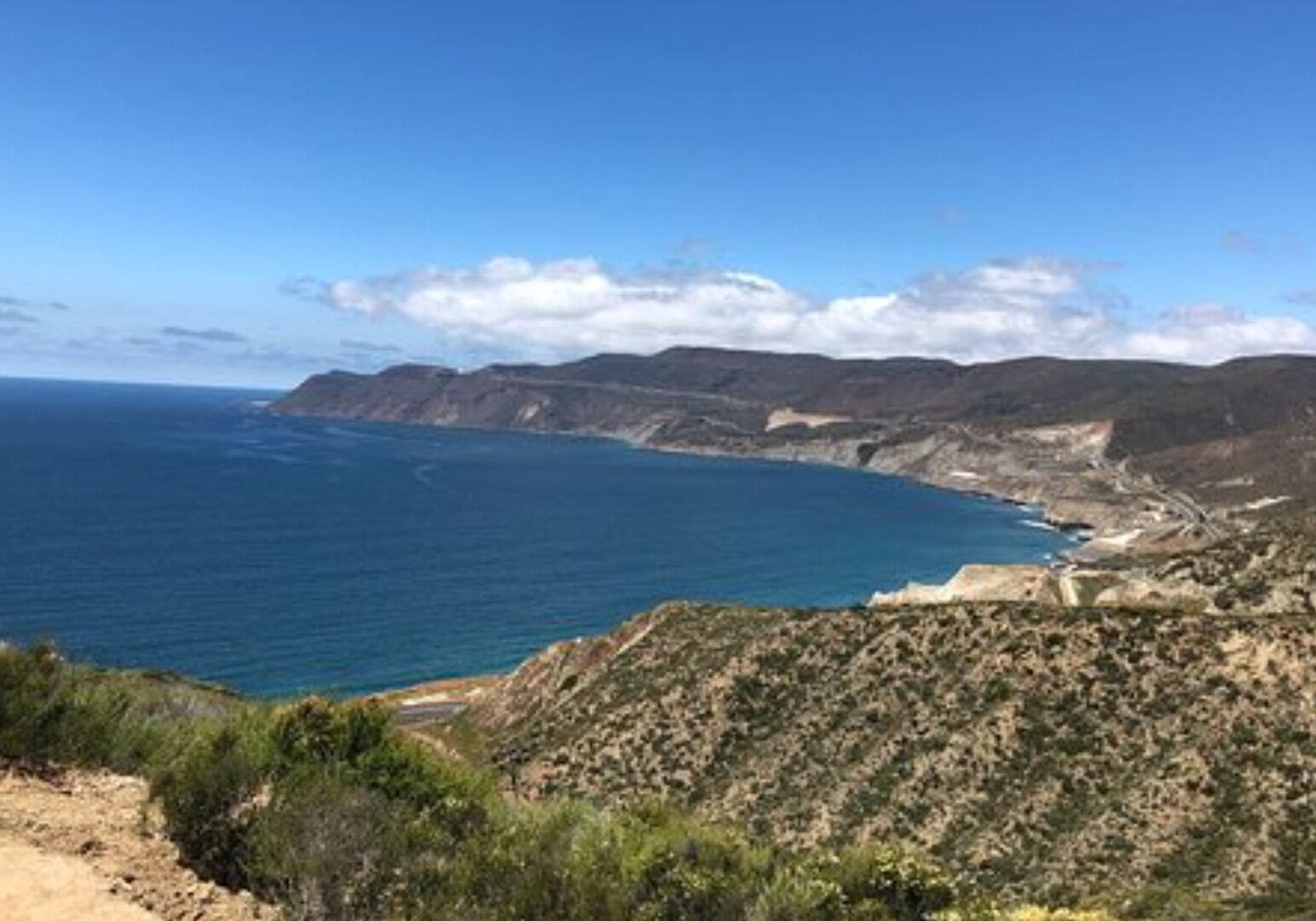 A view of the ocean from above.